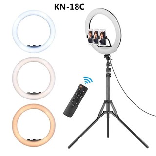 Ring Light LED 18 นิ้ว KN-C ปรับสีส้ม-ขาว และความแรงของแสงได้ตามต้องการ