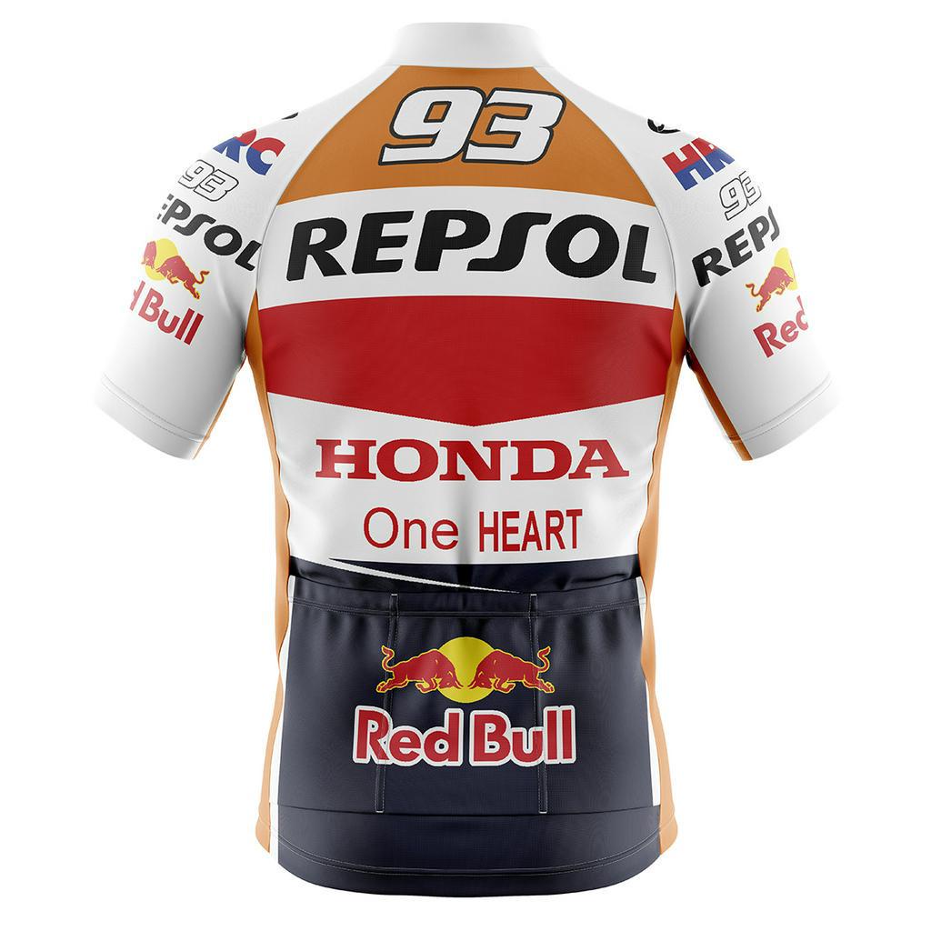 เสื้อกีฬาแขนสั้น-ลายทีมแข่งจักรยานเสือภูเขา-honda-red-bull-2024