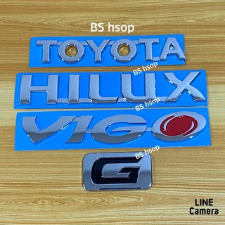 โลโก้*Toyota Hilux vigo G ชุดติดท้าย toyota ( ชุด 4 ชิ้น )