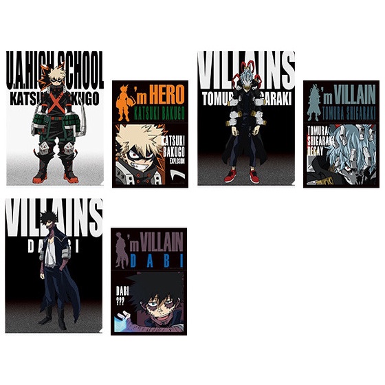 ขายแยกชิ้น-ichiban-kuji-my-hero-academia-hero-vs-villains-clear-file-bakugou-tomura-dabi