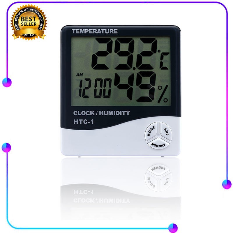 เครื่องวัดอุณหภูมิและความชื้นในอากาศ-แบบดิจิตอล-digital-thermometer-hygrometer-htc-1