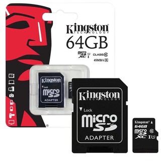 สินค้า Kingston Memory Card Micro SDHC 64GB Class 10 คิงส์ตัน SD card เมมโมรี่การ์ด SDการ์ด
