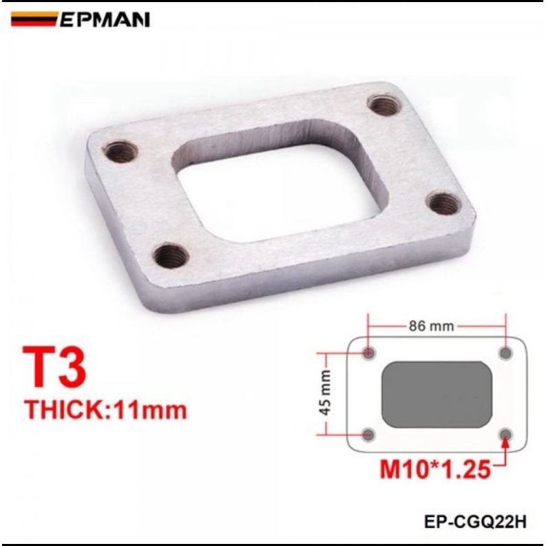 ak33-epman-t3-turbo-manifold-turbo-charger-turbine-flange-11mm-thick-mild-steel-ep-cgq22h-หน้าแปลน