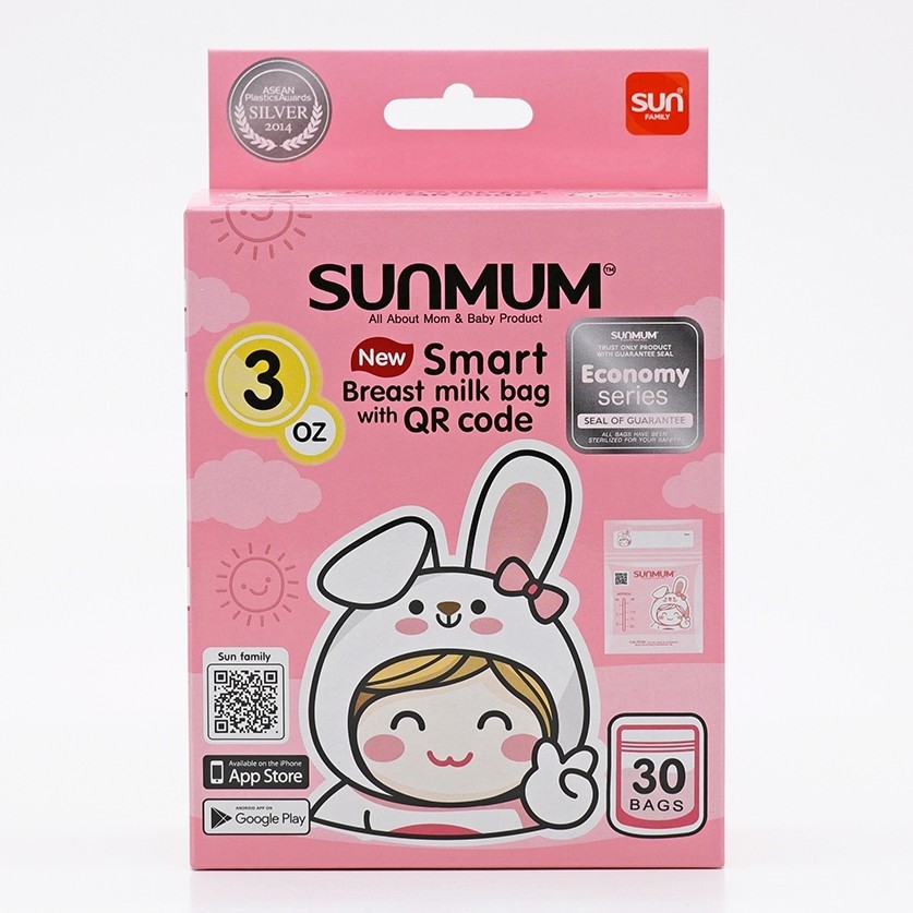 ภาพหน้าปกสินค้าราคาดีที่สุด SUNMUM BABY รุ่นใหม่ (30/50 ถุง) มีQR ผลิต2021 ซิปล็อค3ชั้น รีดขอบด้านข้าง ปลอดภัยไม่รั่วซึม BPA Free จากร้าน littlershop บน Shopee