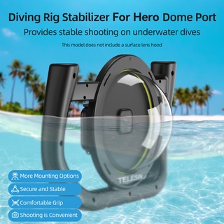 ภาพหน้าปกสินค้าTELESIN Diving Rig Stabilizer for Hero Dome Port โดมพอร์ตสำหรับ GoPro Hero 10/9 กันน้ำ ที่เกี่ยวข้อง