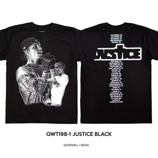 [2023] JUSTICE BOOTLEG เสื้อยืดสีดำ เสื้อเชิ้ตสำหรับผู้ชาย และผู้หญิง