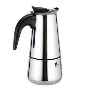 สินค้า MOKA POT สำหรับทำกาแฟสด 4 cup สแตนเลส ระบบแรงดันความร้อน
