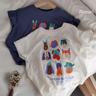 [Babycat] พร้อมส่ง เสื้อยืดแขนสั้น พิมพ์ลายสัตว์ สไตล์เกาหลี ญี่ปุ่น แฟชั่นฤดูร้อน สําหรับเด็กผู้ชาย เด็กผู้หญิง 2022