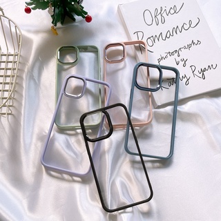 (มี15✨) พร้อมส่งในไทย ✨ เคสโทรศัพท์ เคสมือถือ เคส TPU เคสใส เคสขอบสี เคสขอบสี2ชั้น TPU-R1639