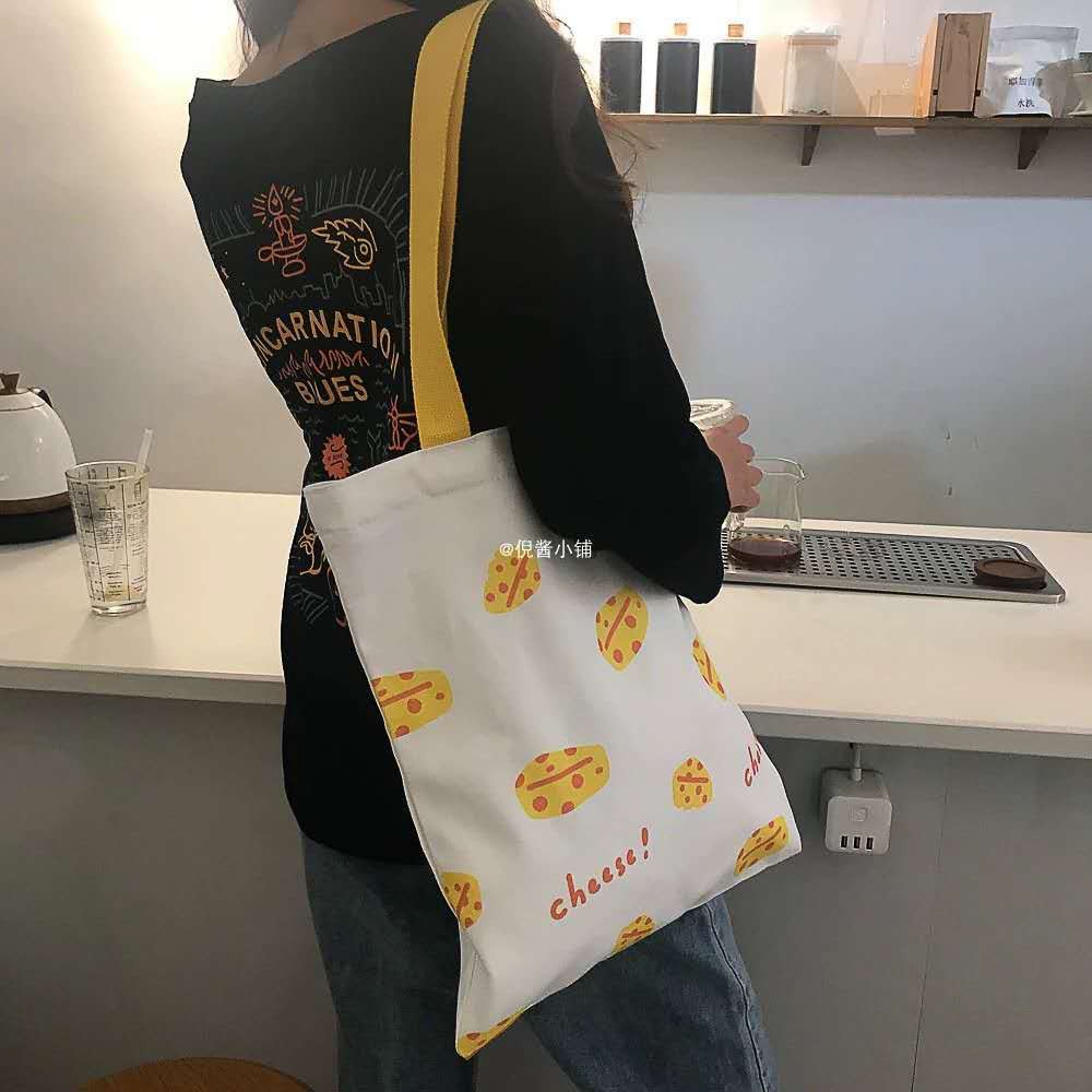 กระเป๋าผ้าแคนวาสกระเป๋าสะพายนักเรียนเกาหลี-women-who-moved-my-cheese-fashion-all-match-japanese-canvas-bag-single-sh