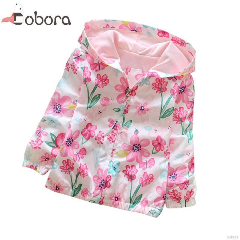 bobora-เสื้อโค้ท-เสื้อแจ็คเก็ตมีฮู้ด-ลายดอกไม้-สำหรรับเด็กผู้หญิง