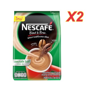 Nescafe BLEND &amp; BREW Espresso Roast เนสกาแฟ เบลนด์ แอนด์ บรู เอสเปรสโซ โรสต์ 27 ซอง (2 แพ็ค)