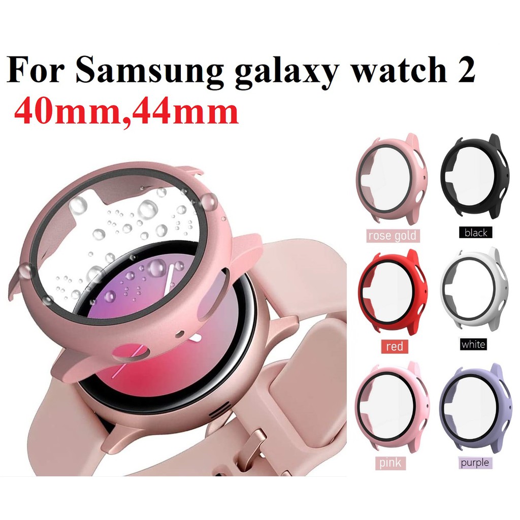 ภาพหน้าปกสินค้าเคส กระจกนิรภัยสำหรับ Samsung galaxy watch 2 40mm matte PC glass Samsung galaxy watch 2 44mm Case PC Hard Tempered glass Full covered Hard Protective Cover จากร้าน ft.th บน Shopee