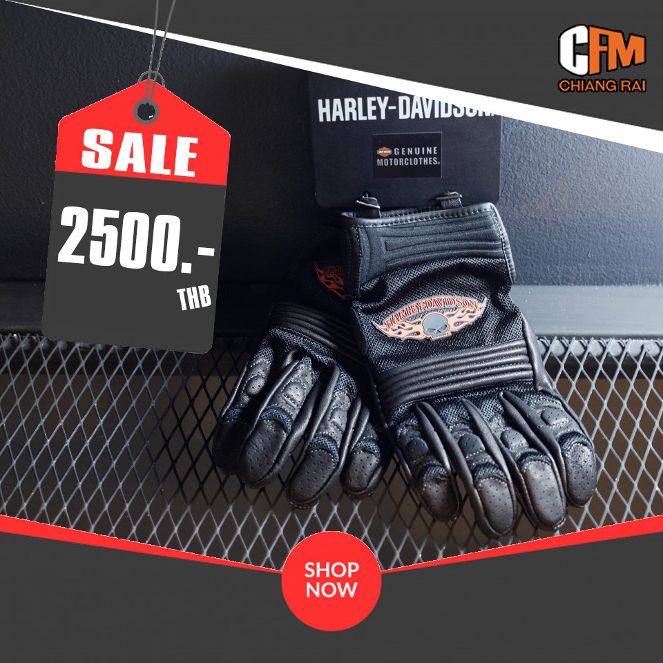 ถุงมือขับขี่มอเตอร์ไซค์harley-davidson