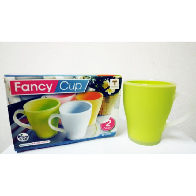 แก้วน้ำแพ็คคู่-fancy-cup-ส้ม-เขียว