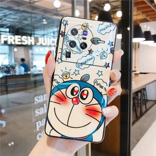 เคสโทรศัพท์มือถือ วีโว่ VIVO X80 / X80 Pro / X70 / X70 Pro 5G Smartphone Casing Lovely Cute Doraemon Cartoon Couple Phone Cell Case White TPU Soft Back Cover VIVOX80 X80Pro