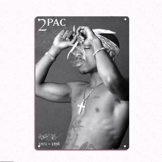 2020 Tupac Poster 2pac Close Eyes Hip Hop Art Wall Metal Tin Sign