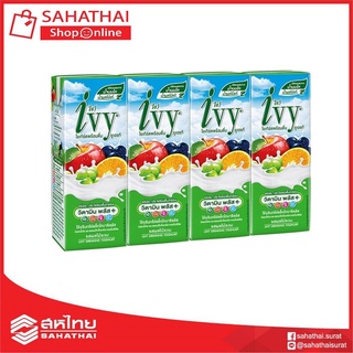สินค้า IVY UHT ไอวี่ นมเปรี้ยวพร้อมดื่ม ยูเอชที  180 มล. แพ็ค 4 กล่อง