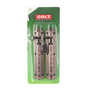 COLT กลอนรมดำ 6 นิ้ว รุ่น 280AC (แพค 2) วัสดุทำจากเหล็กหนาพิเศษที่มีคุณภาพดี มีความแข็งแรง ทนทาน ไม่เป็นสนิม ดีไซน์ สวยง