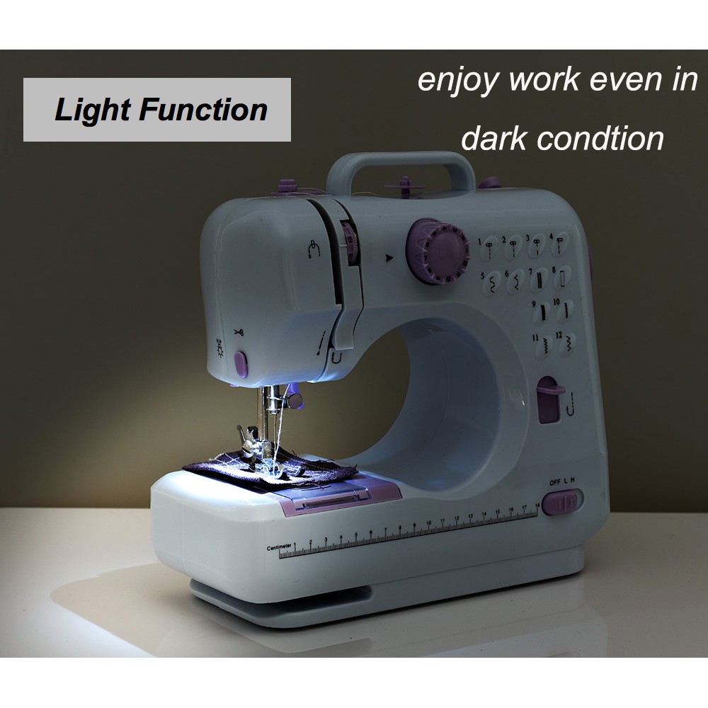 มัลติฟังก์ชั่จักรเย็บผ้าขนาดเล็ก-12-เข็มเปลี่ยน-12-ชิ้น-presser-เท้าแหล่งจ่ายไฟไฟ-led-จักรเย็บผ้า-ของขวัญฟรี