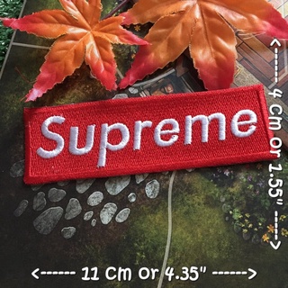 โลโก้ Supreme ตัวรีดติดเสื้อ อาร์มรีด อาร์มปัก ตกแต่งเสื้อผ้า หมวก กระเป๋า แจ๊คเก็ตยีนส์ Hipster Embroidered Iron on ...