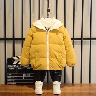 【ใหม่】◈ เสื้อแจ็กเก็ต ผ้าฝ้าย แบบหนา แฟชั่นฤดูหนาว สําหรับเด็กผู้ชาย 2023