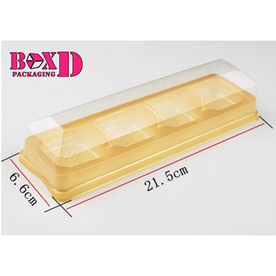 กล่องเค้กเบอเกอรี่-สีเหลืองทอง-4-ช่อง-พร้อมฝาครอบ-z16