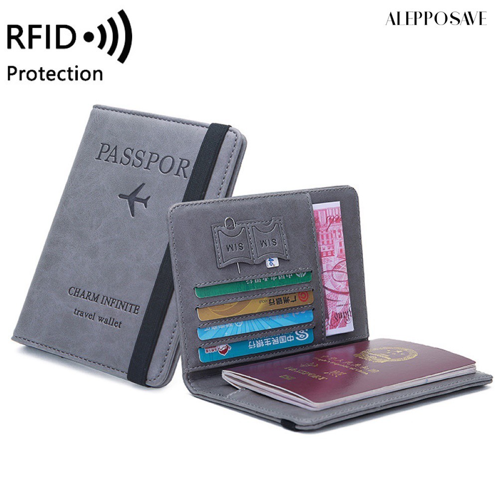 ภาพหน้าปกสินค้า( Ale ) ซองใส่พาสปอร์ตหนังเทียม Rfid จากร้าน alepposave.th บน Shopee