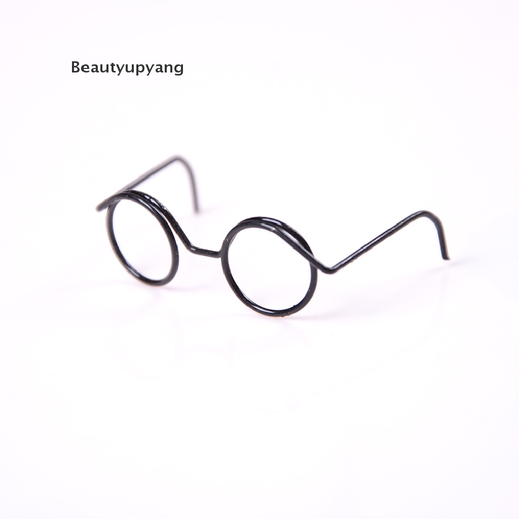 beautyupyang-แว่นตากรอบกลม-ไร้เลนส์-สไตล์เรโทร-สําหรับตุ๊กตา-bjd-1-6-30-ซม-2-ชิ้น