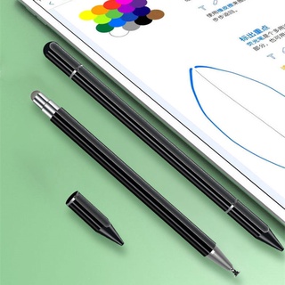 2 in 1 ปากกาสไตลัสไฟเบอร์ทัชสกรีน แท็บเล็ต วาดภาพ หน้าจอ Capacitive Caneta Touch Pen โทรศัพท์ แท็บเล็ต สากล