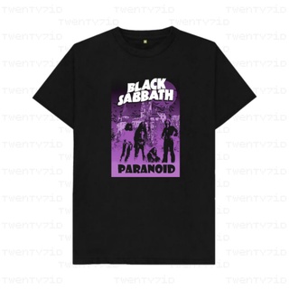 เสื้อยืดผ้าฝ้ายเสื้อยืด พิมพ์ลายวง Sabbath 30s Combed Catton สีดํา พรีเมี่ยมL XL  XXL 3XL