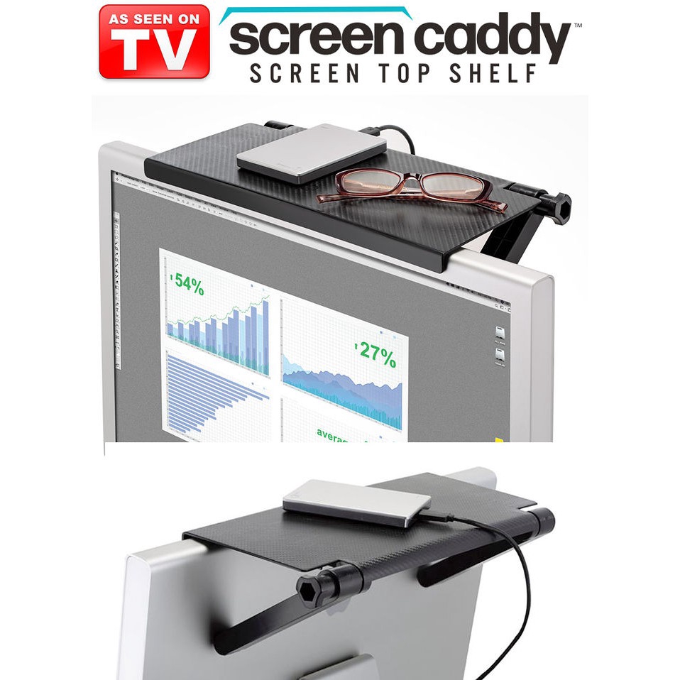 TV Screen Caddy Top Shelf ชั้นวางติดหน้าจอคอมพิวเตอร์ | Shopee Thailand