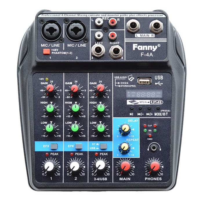 mixer-มิกเซอร์-funny-f4a-มีusb-มีbluetooth-เล็กกระทัดรัด-เสียงดี-สำหรับร้องคาราโอเกะ-dewcomspeed-ดิวคอมสปีด