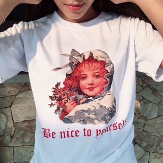 เสื้อยืด T-shirt ลายแปลกไม่เหมือนใคร 🦋 Be nice to youself ✨