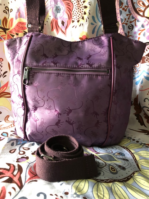 กระเป๋าสะพายถอดสายได้สีม่วงเปลือกมังคุด-kipling