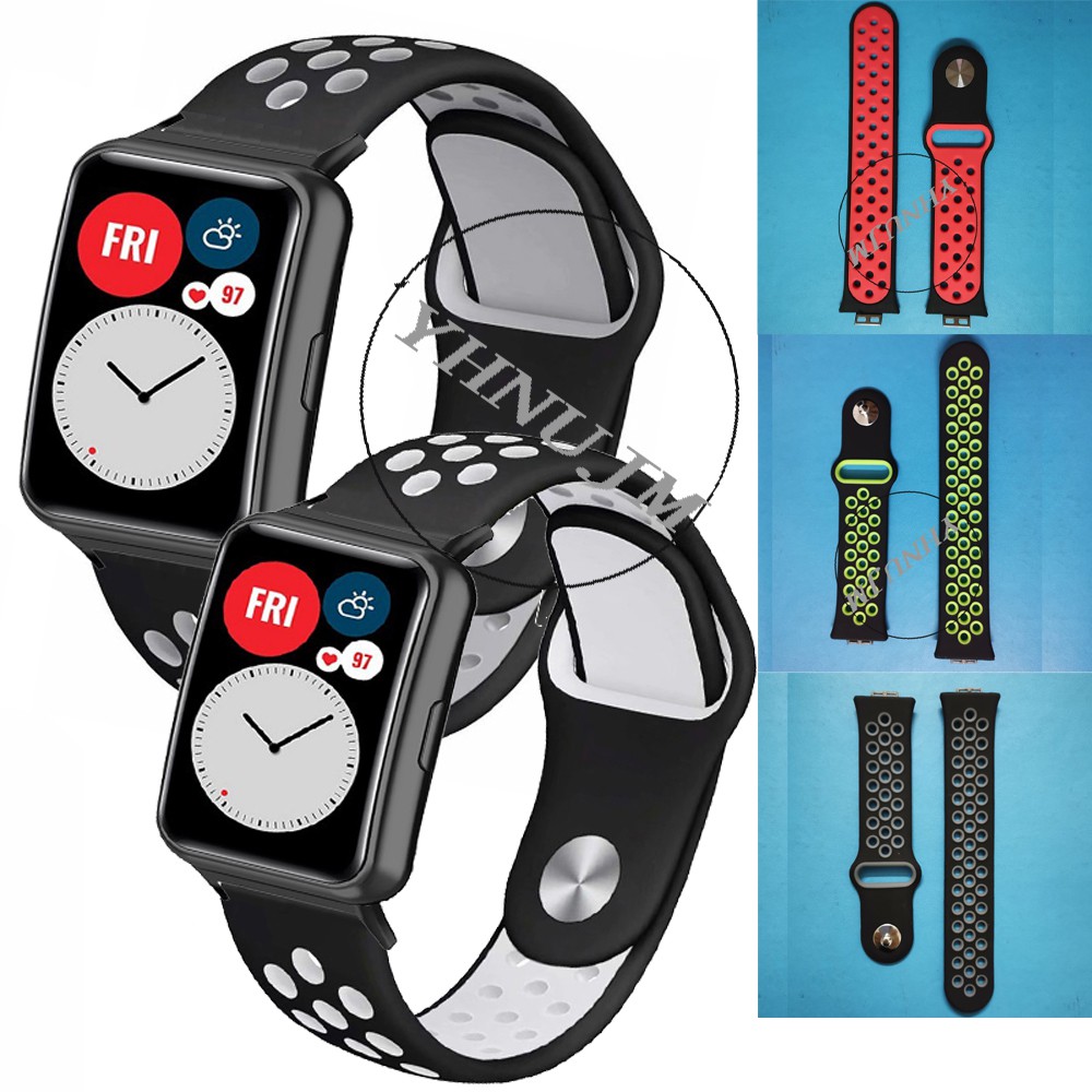 ภาพหน้าปกสินค้าสายนาฬิกาข้อมือ ซิลิโคน อุปกรณ์เสริมสมาร์ทวอทช์ สำหรับ huawei watch fit