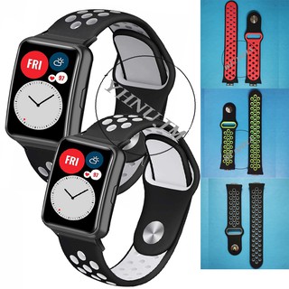สินค้า สายนาฬิกาข้อมือ ซิลิโคน อุปกรณ์เสริมสมาร์ทวอทช์ สำหรับ huawei watch fit