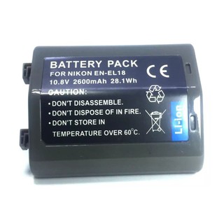 แบตเตอรี่นิคอน EN-EL18 Digital battery 10.8V for Nikon D4 D4S D4X DSLR Cameras(2600mAh)