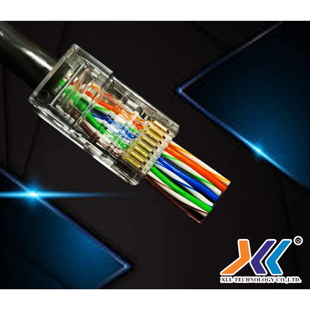 ภาพหน้าปกสินค้าหัวแลน RJ-45 CAT5e หัวทะลุ หัวต่อแลน หัวแลนเหล็ก หัวแลนเหล็กทอง หัวแลนตัวผู้ หัวเหล็ก Shield จากร้าน dnui90 บน Shopee