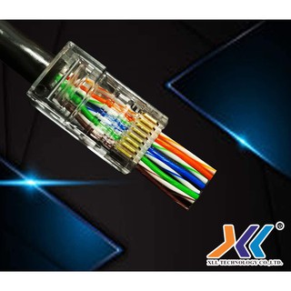 ภาพขนาดย่อของภาพหน้าปกสินค้าหัวแลน RJ-45 CAT5e หัวทะลุ หัวต่อแลน หัวแลนเหล็ก หัวแลนเหล็กทอง หัวแลนตัวผู้ หัวเหล็ก Shield จากร้าน dnui90 บน Shopee