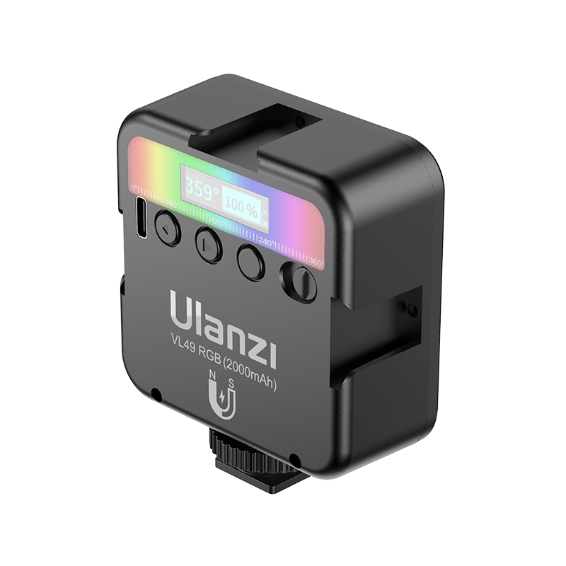 ภาพสินค้าUlanzi VL49 ไฟติดหัวกล้อง mini ไฟถ่ายภาพ ไฟถ่ายไลฟ์สด ไฟวิดีโอ (RGB 360 สี) Light Rechargable มาพร้อมแบตเตอรี่ในตัว จากร้าน z.studio บน Shopee ภาพที่ 3