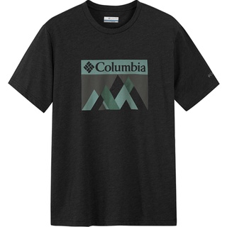 Columbia Columbia เสื้อยืดคอกลม แขนสั้น ผ้าฝ้าย สําหรับผู้ชาย AE2960