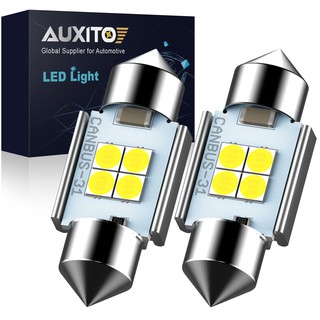 Auxito หลอดไฟ LED C5W 31 มม. / 36 มม. / 41 มม. 3030 SMD 2 ชิ้นสําหรับไฟอ่านหนังสือ