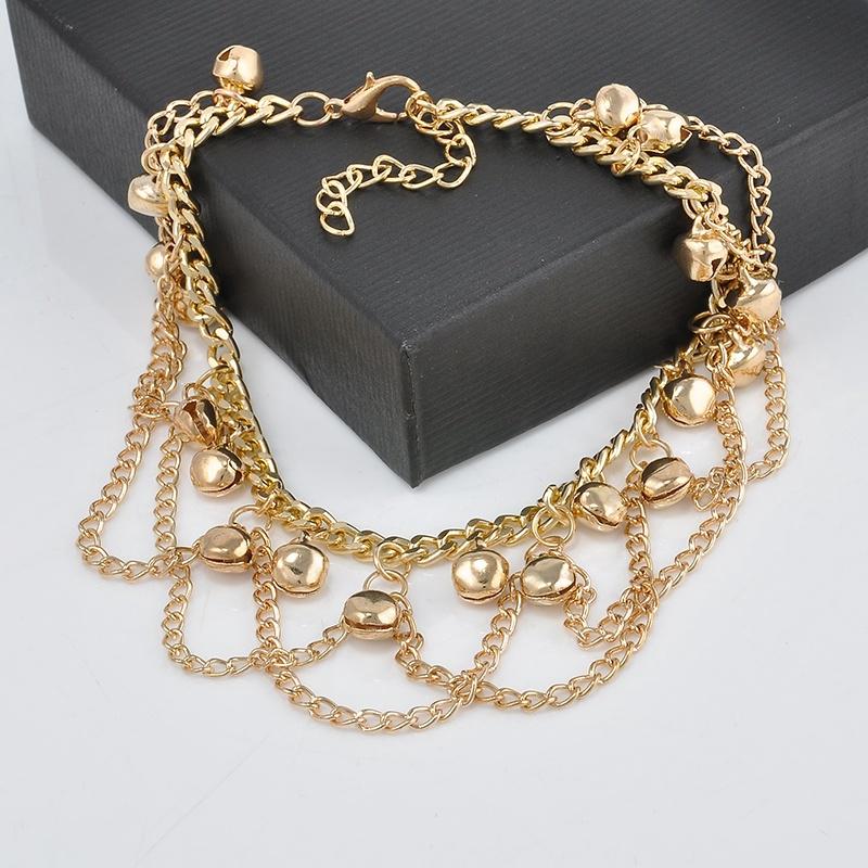 ภาพขนาดย่อของภาพหน้าปกสินค้าfashion Women Sexy Golden Bells Tassels Chain Adjustable Anklet Bracelet Beach Foot Jewelry จากร้าน xijing3.th บน Shopee