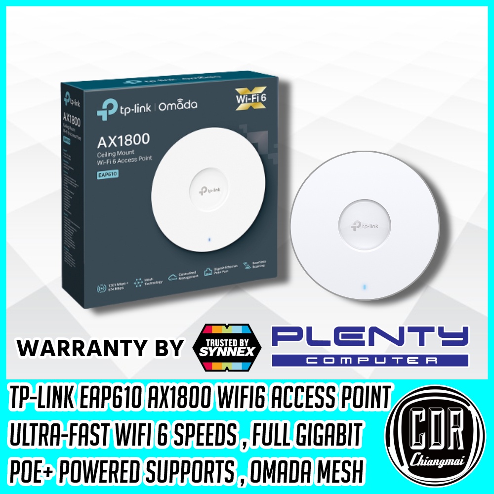tp-link-eap610-ax1800-wifi-6-wireless-dual-band-ceiling-mount-access-point-รับประกันสินค้าตลอดอายุการใช้งาน-synnex