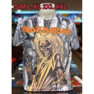 เสื้อวงร็อค✨✨Ironmaiden.✨✨คอฟิต‼️ทรงสวย‼️ผ้าบาง‼️สกรีนเต็ม‼️