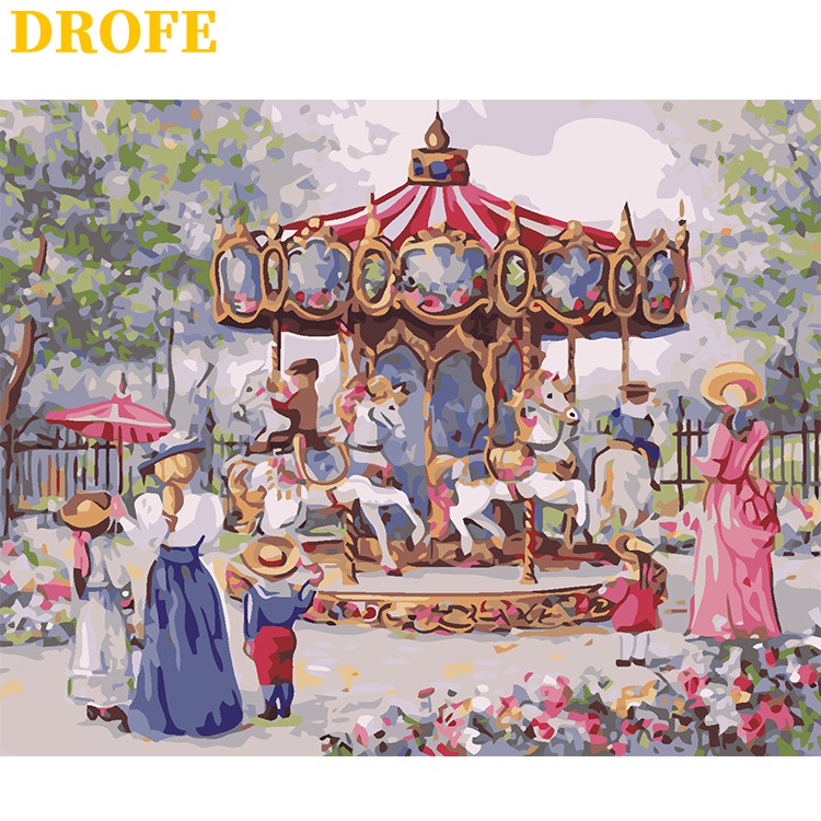 drofe-ภาพวาดระบายสีตามตัวเลข-diy-ลายสดใสร่าเริง-สำหรับตกแต่งบ้าน-ขนาด-50x40-ซม