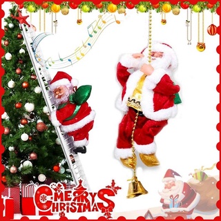 CODซานตาคลอสปีนเชือกโดยอัตโนมัติ ของขวัญคริสต์มาส  ไฟฟ้า ของเล่นยัดไส้