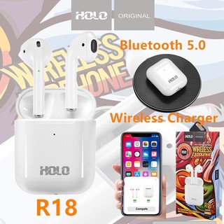 HOLO R18 แท้100% TWS series หูฟัง（ สนับสนุน Wireless Charger） รับประกัน
