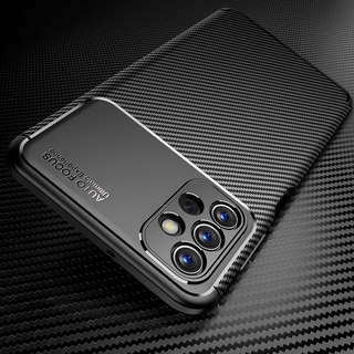 เคสโทรศัพท์ซิลิโคน TPU แบบนิ่ม คาร์บอนไฟเบอร์ สําหรับ Samsung Galaxy A13 4G A23 A73 A53 A33 A13 Lite A03